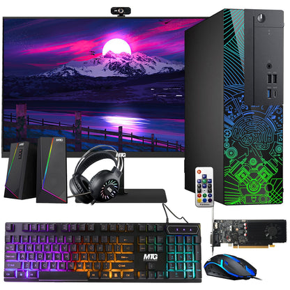TechMagnet Lumos 8 Gaming PC, Intel Core i5 & i7 7th Gen, 16GB RAM, GTX 1650 Graphics, RGB Speaker & Headphone Kit, USB WiFi + BT (Win 11 Renewed)