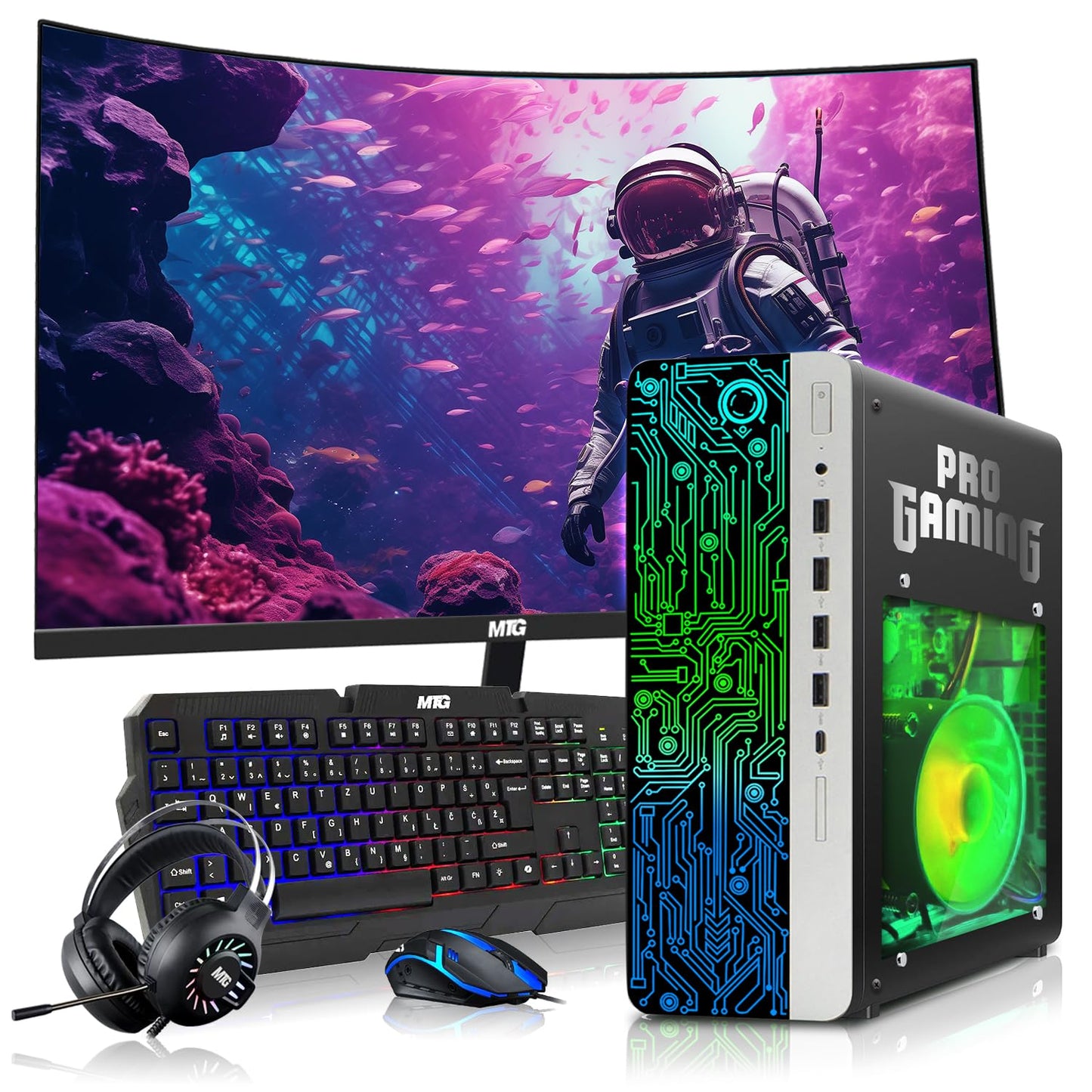 TechMagnet HP G4 Gaming Desktop (Intel i5), side view