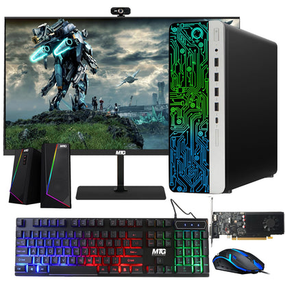 TechMagnet HP G3 Gaming PC, Intel Core i5 8th Gen, 16GB RAM, RGB Speaker Kit, Webcam, USB WiFi + BT (Win 11 Renewed)