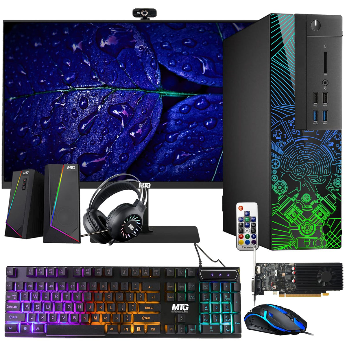 TechMagnet Lumos 8 Gaming PC, Intel Core i5 8th Gen, 16GB RAM, GTX 1650 Graphics, RGB Speaker & Headphone Kit, USB WiFi + BT (Win 11 Renewed) - V2