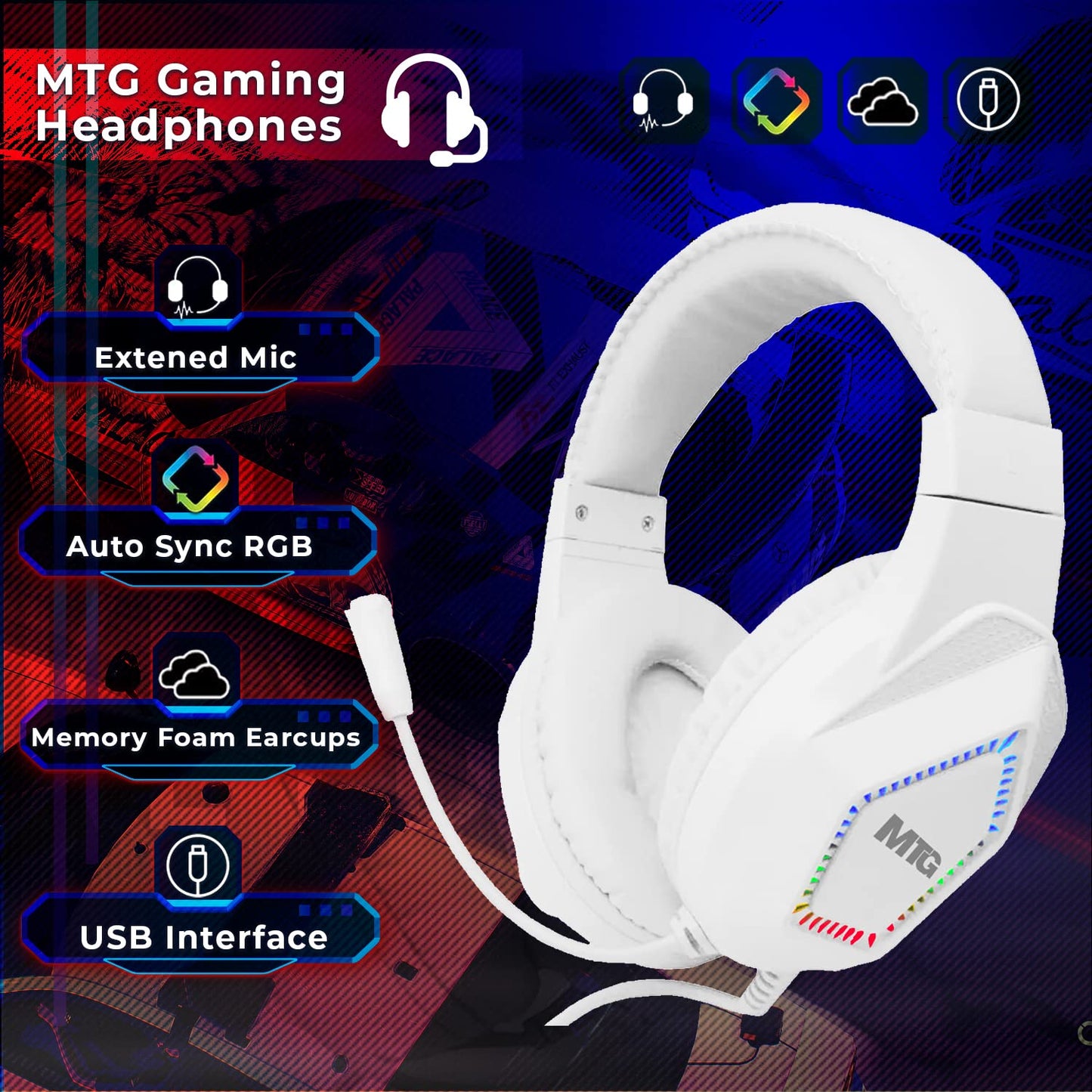 MTG 4-in-1 Gaming Kit mouse RGB lighting close-up