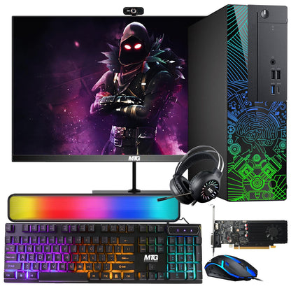 TechMagnet Lumos 8 Gaming PC, Intel Core i7 & i5 7th Gen, 16GB RAM, GTX 1650 Graphics, RGB Soundbar & Headphone Kit, USB WiFi + BT (Win 11 Renewed)