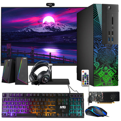 TechMagnet Lumos 8 Gaming PC, Intel Core i5 8th Gen, 16GB RAM, GTX 1650 Graphics, RGB Speaker & Headphone Kit, USB WiFi + BT (Win 11 Renewed) - V2