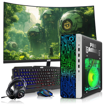 TechMagnet HP G4 Gaming Desktop with Intel i5 and GT 730 graphics, front view