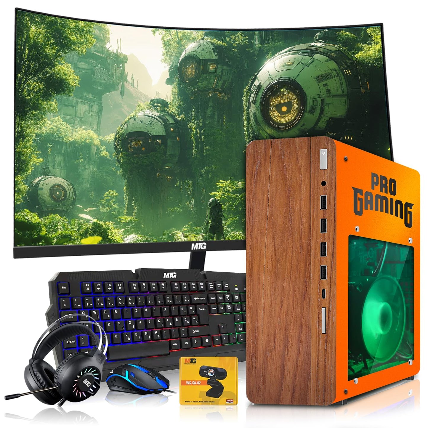 TechMagnet HP Phoenix Gaming Desktop, side view