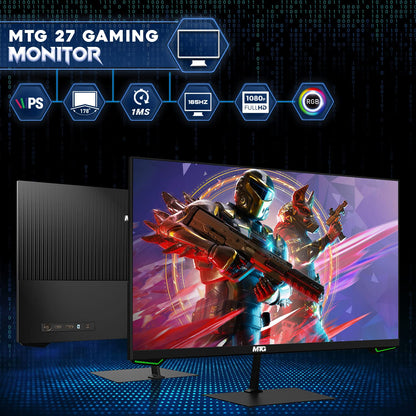 TechMagnet Lumos 8 Gaming PC, Intel Core i7 & i5 8th Gen, 16GB RAM, GTX 1650 Graphics, RGB Speaker & Headphone Kit, USB WiFi + BT (Win 11 Renewed)