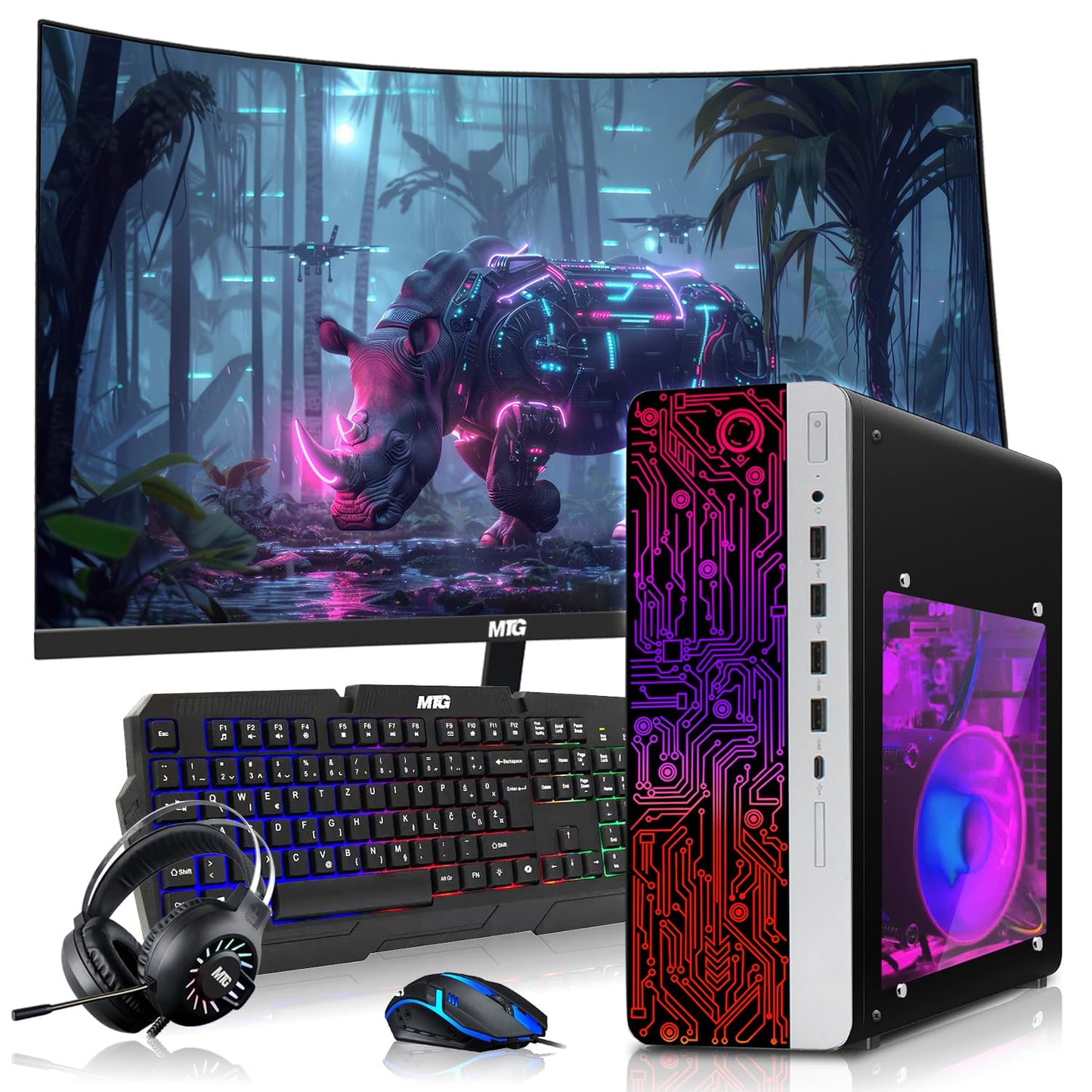 HP Gaming PC Desktop rear ports and connectivity view