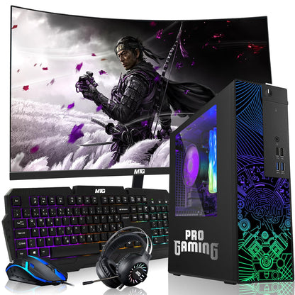 TechMagnet Desktop Computer PC, Intel Core i5 8th Gen, GTX 1650 Graphics, RGB KBM & Headphone, USB WiFi + BT (Win 11 Renewed)