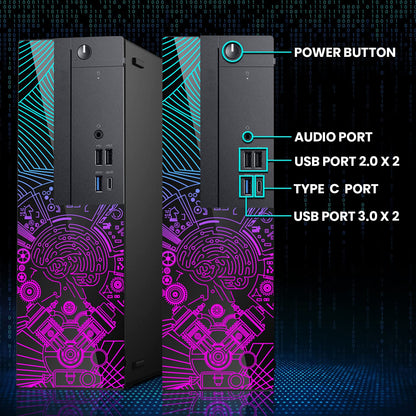 TechMagnet Lumos 8 Gaming PC, Intel Core i5 8th Gen, 16GB RAM, GTX 1650 Graphics, RGB Speaker & Headphone Kit, USB WiFi + BT (Win 11 Renewed) - V2