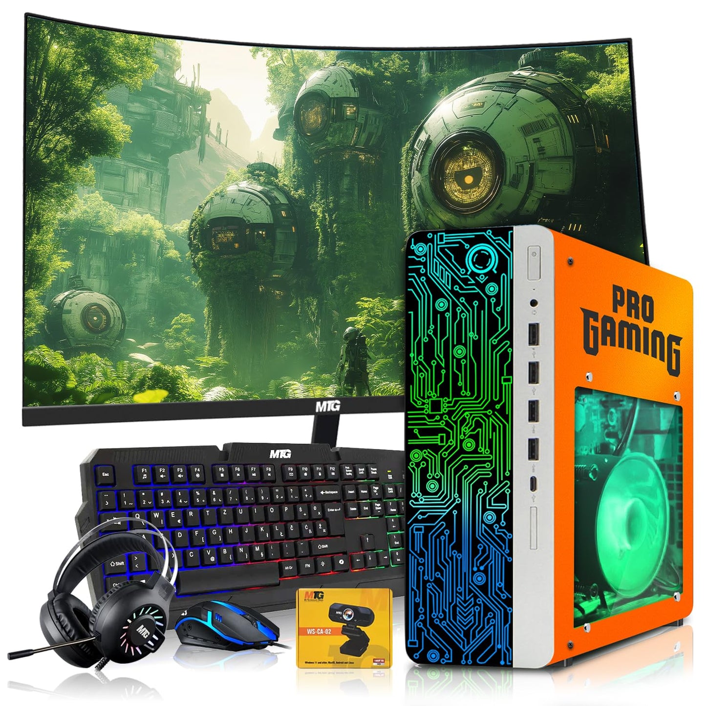 RGB keyboard and mouse included with TechMagnet HP Phoenix Gaming Desktop bundle