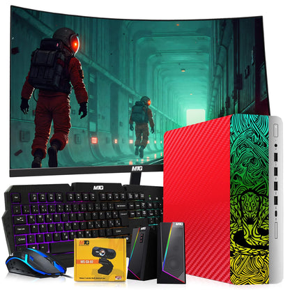 TechMagnet Cobra Gaming PC Desktop with Intel i7 and GT 1030 graphics, front view