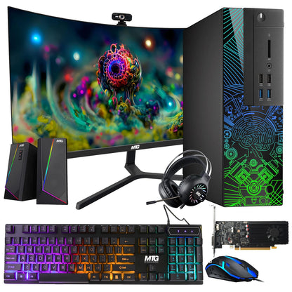 TechMagnet Lumos 8 Gaming PC, Intel Core i5 8th Gen, 16GB RAM, GTX 1650 Graphics, RGB Speaker & Headphone Kit, USB WiFi + BT (Win 11 Renewed) - V2