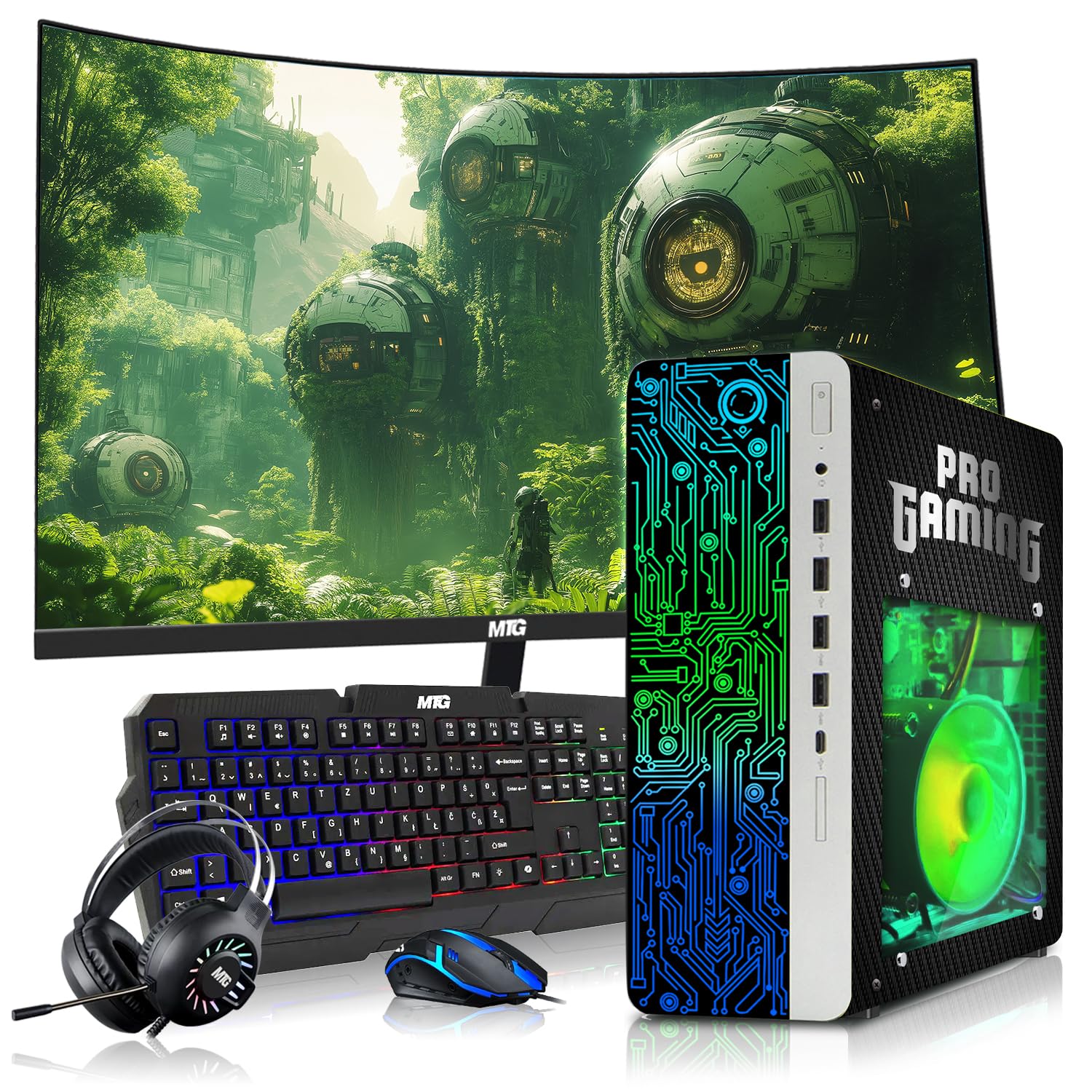 TechMagnet HP G4 Gaming Desktop (Intel i5) dual monitor configuration example