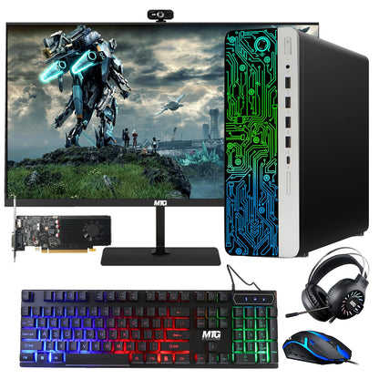 TechMagnet HP G3 Gaming PC, Intel Core i5 8th Gen, 16GB RAM, RGB Headphone Kit, Webcam, USB WiFi + BT (Win 11 Renewed)