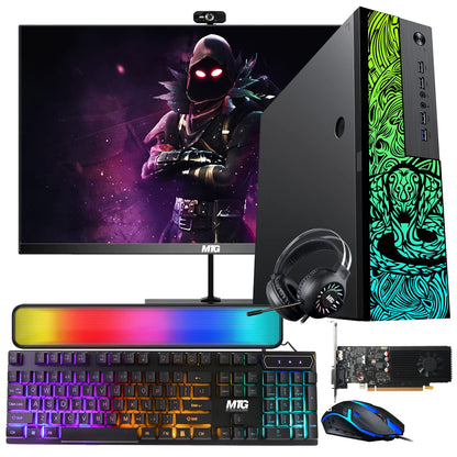 TechMagnet Cobra Gaming PC, Intel Core i5 12th Gen, 32GB RAM, GTX 1650 Graphics, RGB Soundbar & Headphone Kit, Webcam (Win 11 Renewed)