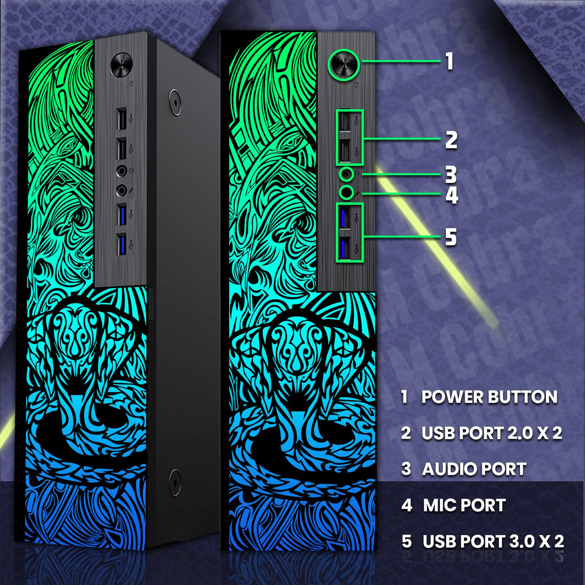 TechMagnet Cobra Gaming PC, Intel Core i5 8th Gen, 16GB RAM, GTX 1650 Graphics, RGB Soundbar & Headphone Kit, Webcam (Win 11 Renewed)