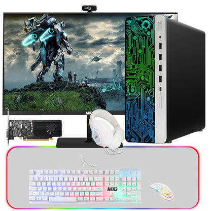 TechMagnet HP G3 Circuit Gaming PC, Intel Core i5 8th Gen, 32GB RAM, GTX 1650 Graphics, 4 in 1 Gaming Kit, Webcam, USB WiFi + BT (Win 11 Renewed)
