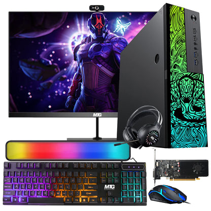 TechMagnet Cobra Gaming PC, Intel Core i5 12th Gen, 32GB RAM, GTX 1650 Graphics, RGB Soundbar & Headphone Kit, Webcam (Win 11 Renewed)