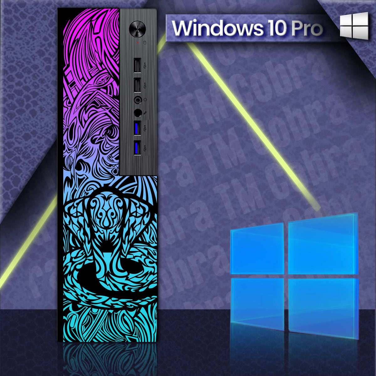 TechMagnet Cobra Gaming PC, Intel Core i5 12th Gen, 16GB RAM, GTX 1650 Graphics, 4 in 1 Gaming Kit, Webcam (Win 11 Renewed)