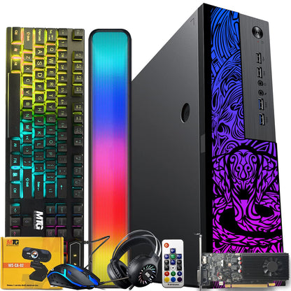 TechMagnet Cobra Gaming PC, Intel Core i5 12th Gen, 16GB RAM, GTX 1650 Graphics, RGB Soundbar & Headphone Kit, Webcam (Win 11 Renewed)