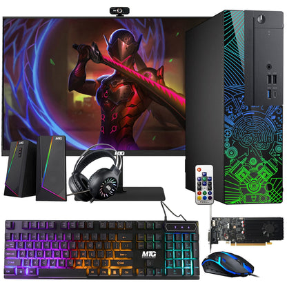 TechMagnet Lumos 8 Gaming PC, Intel Core i5 & i7 7th Gen, 16GB RAM, GTX 1650 Graphics, RGB Speaker & Headphone Kit, USB WiFi + BT (Win 11 Renewed)