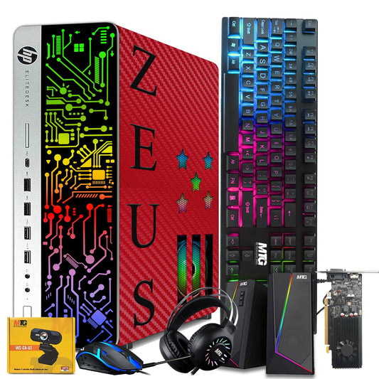 TechMagnet HP G3 Zeus 5 Star Gaming PC, Intel Core i7 8th Gen, 16GB RAM, GTX 1650 Graphics, RGB Speaker & Headphone Kit, USB WiFi + BT (Win 11 Renewed)