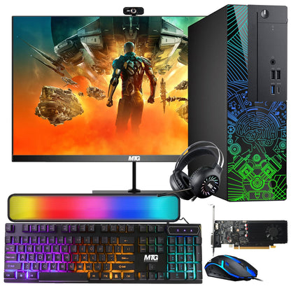 TechMagnet Lumos 8 Gaming PC, Intel Core i7 & i5 7th Gen, 16GB RAM, GTX 1650 Graphics, RGB Soundbar & Headphone Kit, USB WiFi + BT (Win 11 Renewed)