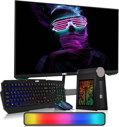 TechMagnet CyberCube Tiny Mini PC bundled with a 22 inch monitor
