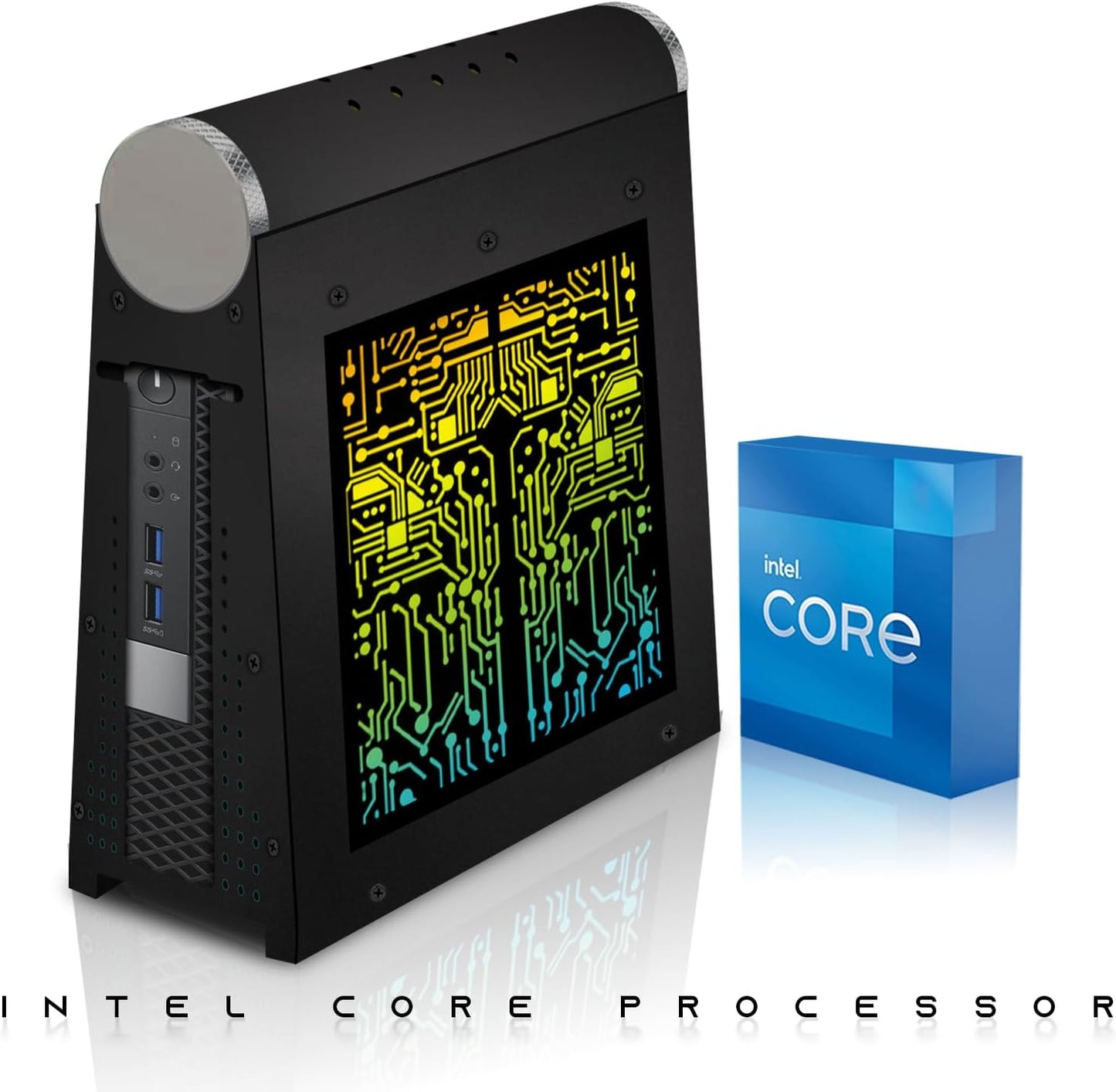TechMagnet CyberCube Tiny Mini PC tower, alternate view