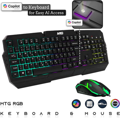RGB keyboard and mouse included with TechMagnet CyberCube Tiny Mini PC bundle