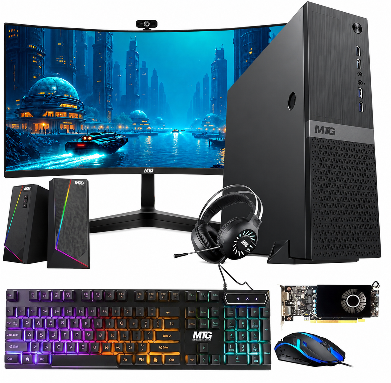 Curved monitor option available with Aurora Gaming Desktop Computer