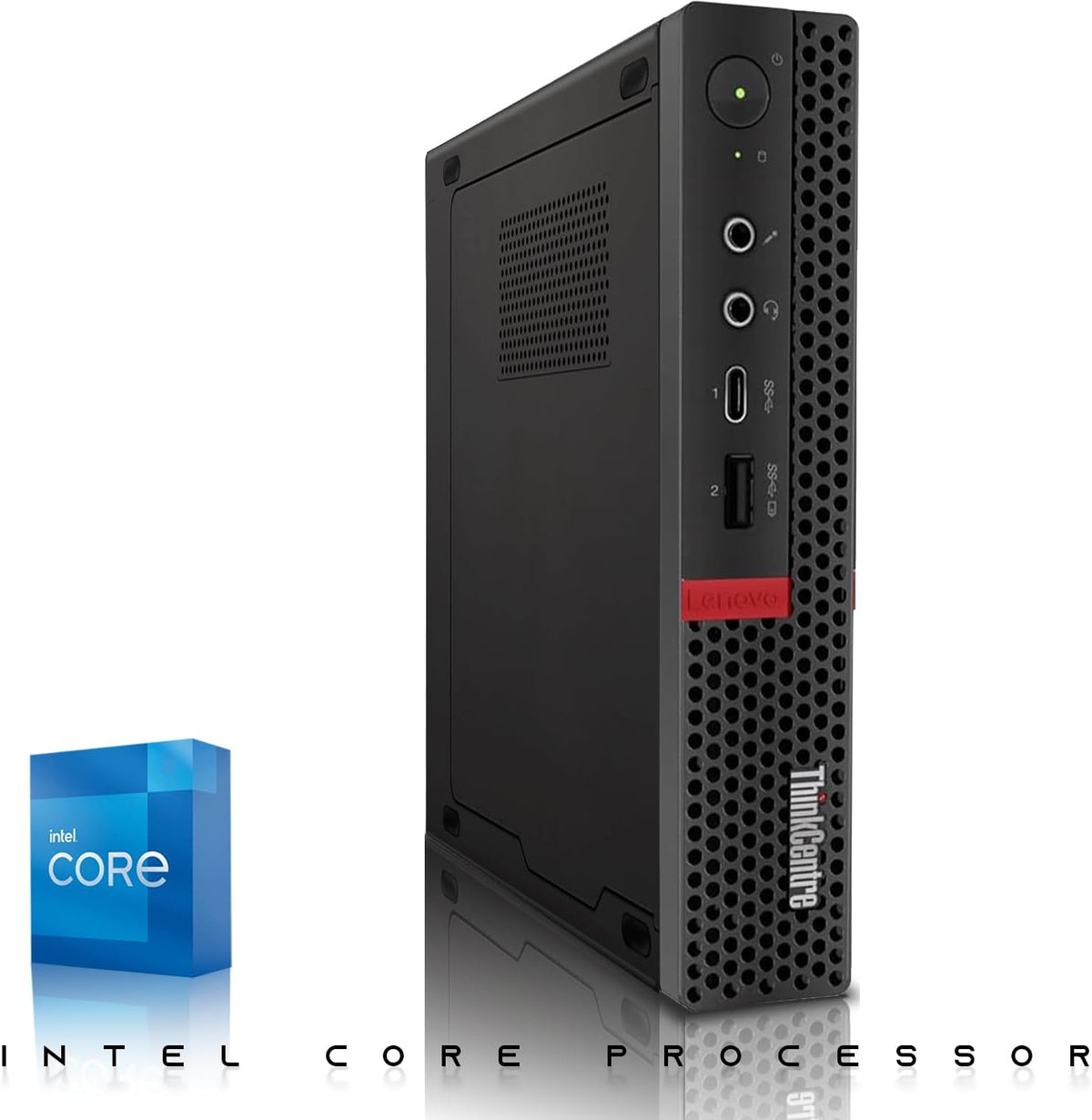Lenovo Tiny M Series Mini Desktop PC, side view