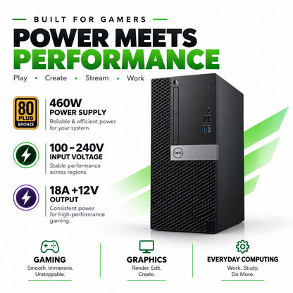 Dell 7060 Gaming PC - Intel Core i7, 16GB RAM, 1TB SSD, RGB Bundle (Win 11 Renewed)