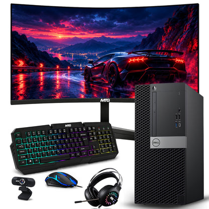 Dell 7060 Gaming PC - Intel Core i7, 16GB RAM, 1TB SSD, RGB Bundle (Win 11 Renewed)