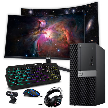 Dell 7060 Gaming PC - Intel Core i7, 16GB RAM, 1TB SSD, RGB Bundle (Win 11 Renewed)