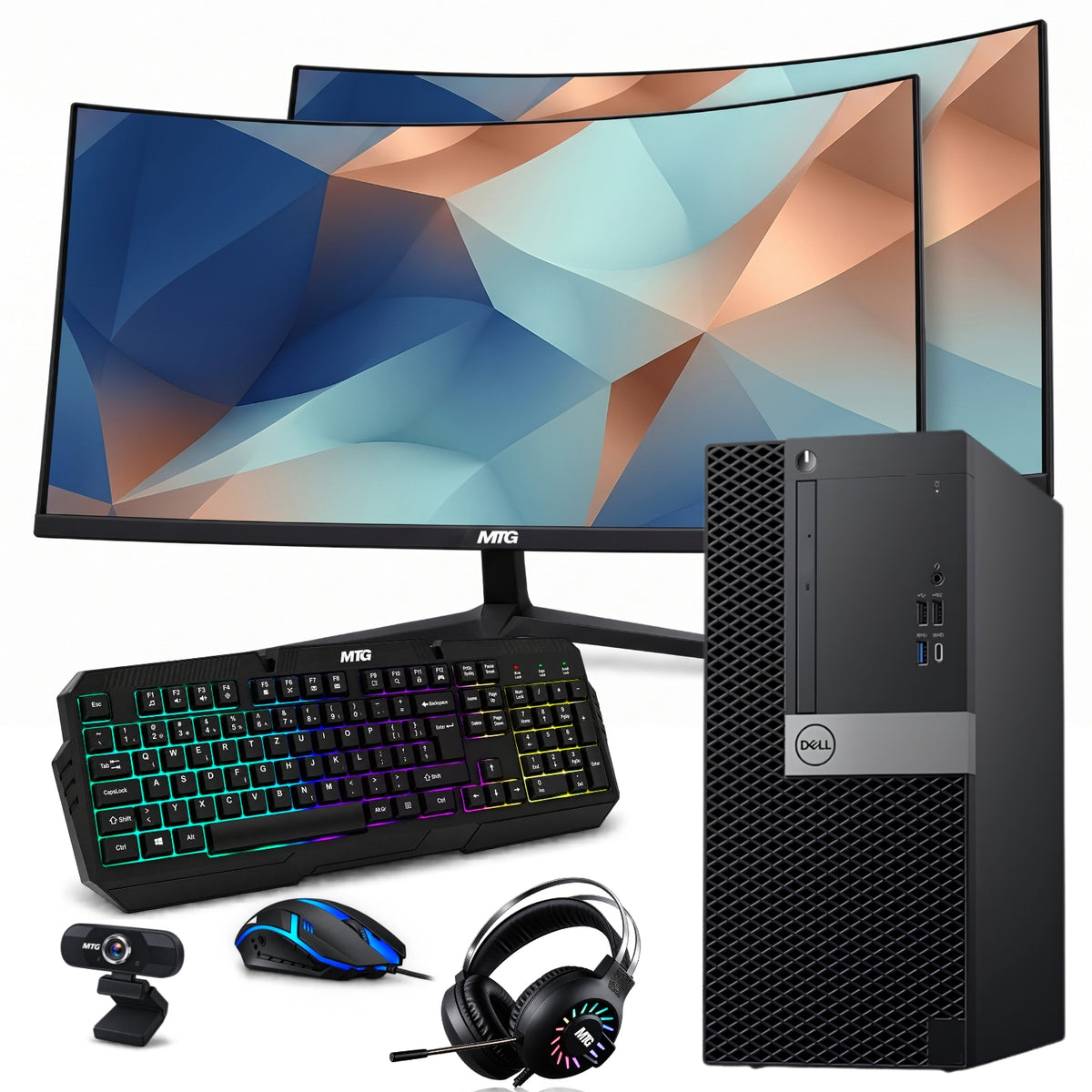 Dell 7060 Gaming PC - Intel Core i7, 16GB RAM, 1TB SSD, RGB Bundle (Win 11 Renewed)