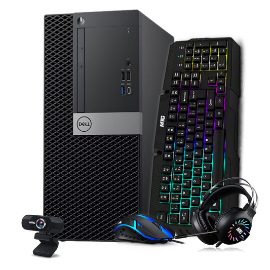 Dell 7060 Gaming PC - Intel Core i7, 16GB RAM, 512GB SSD, RGB Bundle (Win 11 Renewed)