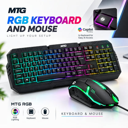 RGB gaming keyboard and mouse included with Dell OptiPlex gaming PC bundle