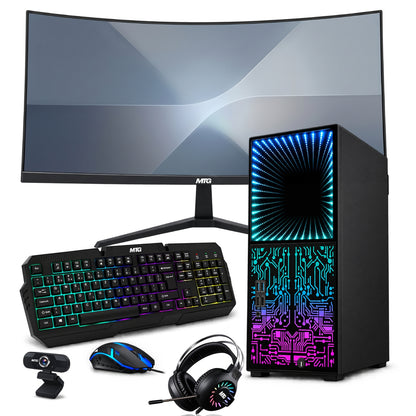 TechMagnet Horizon+ Gaming PC - Intel Core i7, 16GB RAM, 1TB SSD, Infinity Panel RGB Bundle (Win 11 Renewed)